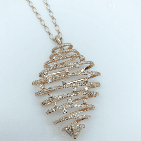  Diamond Spiral Necklace 