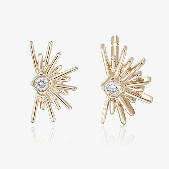 14K Diamond Earrings 