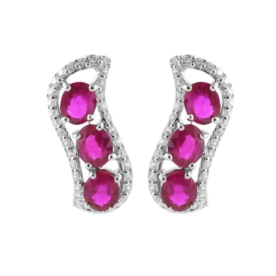 14K Gold and Ruby Earring