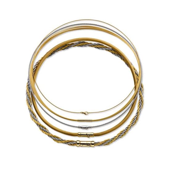 18K Cable and Omega Chain