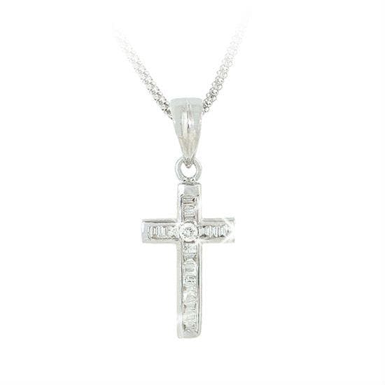18K Diamond Cross