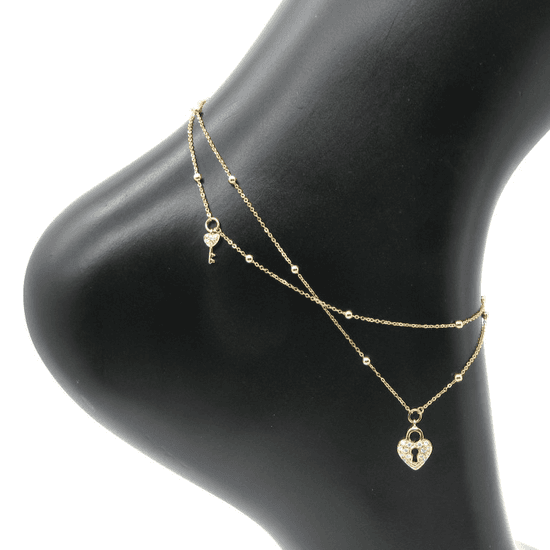 18K Gold Diamond Anklet