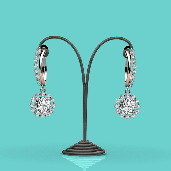 18K Gold Diamond Earrings