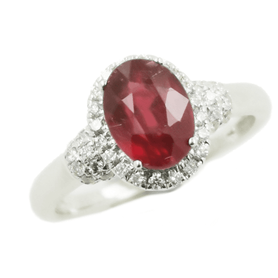 18K WG Ruby & Diamond Ring
