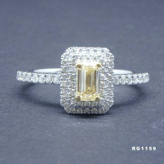 18K yellow diamond Ring