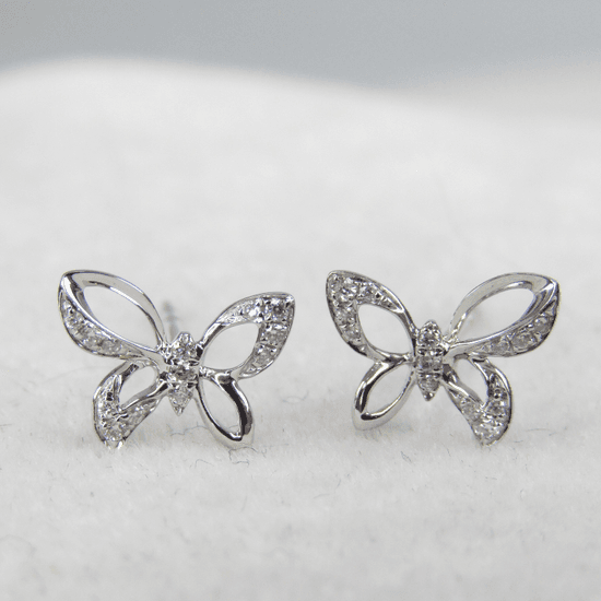 18KW Butterfly Earrings