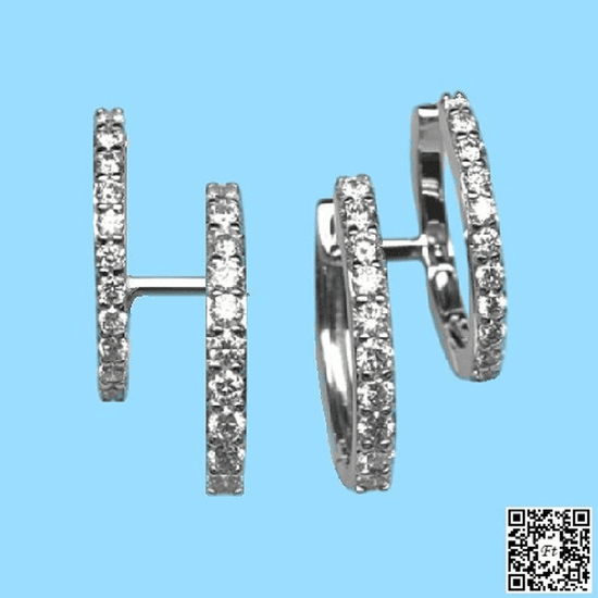 18KW Diamond Earrings