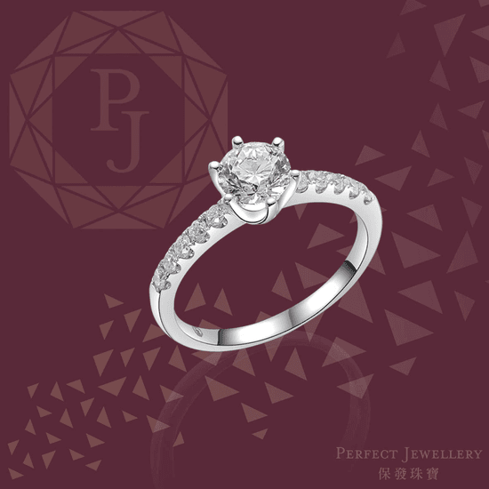 18KW RING WITH DIAMOND