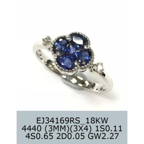 18KW Sapphire Ring