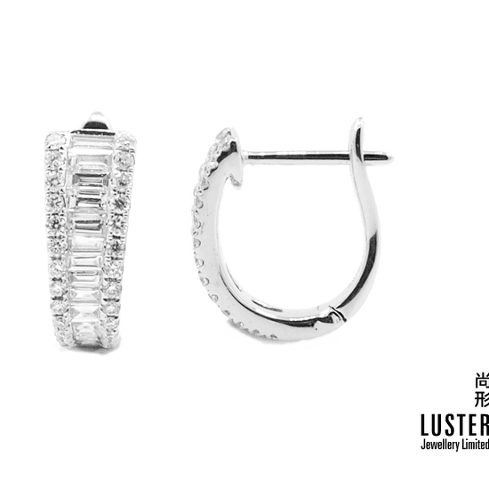 18k diamond earring