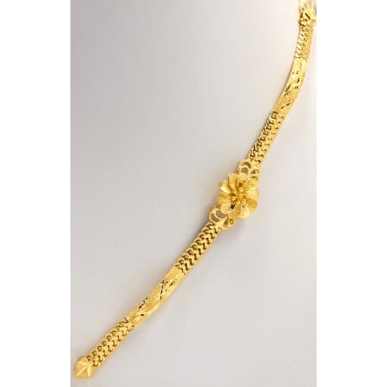 24K Floral Gold Bracelet