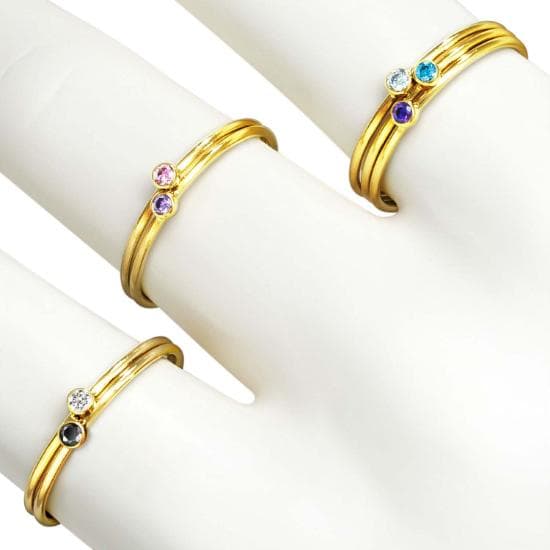 2mm CZ Stacking Rings