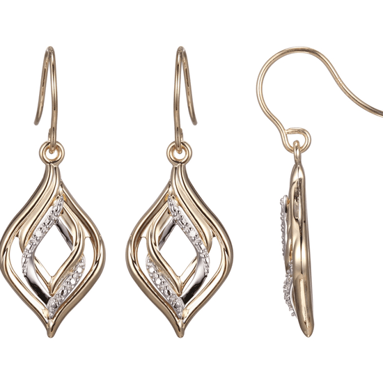 9K GOLD DIAMOND EARRINGS