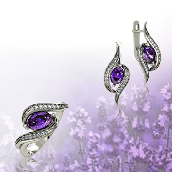 Amethyst Jewelry Set