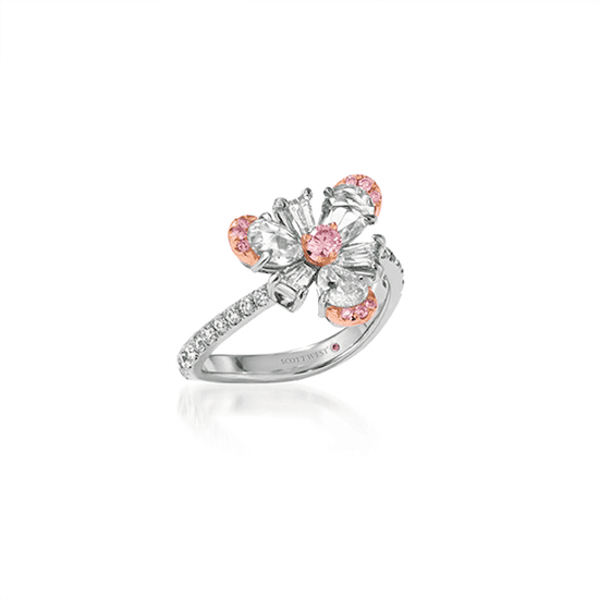 Argyle sakura flower ring