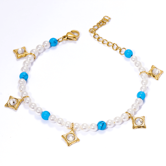 Azure Tone Bead Bracelet