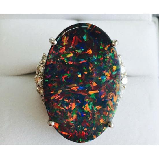 Black Opal Ring