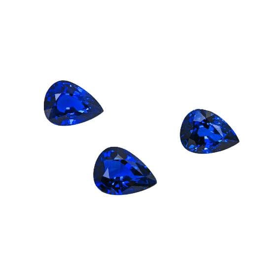 Blue Sapphire Pear Pair
