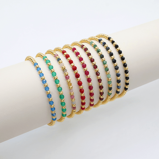 Brass Natural Stone Beads