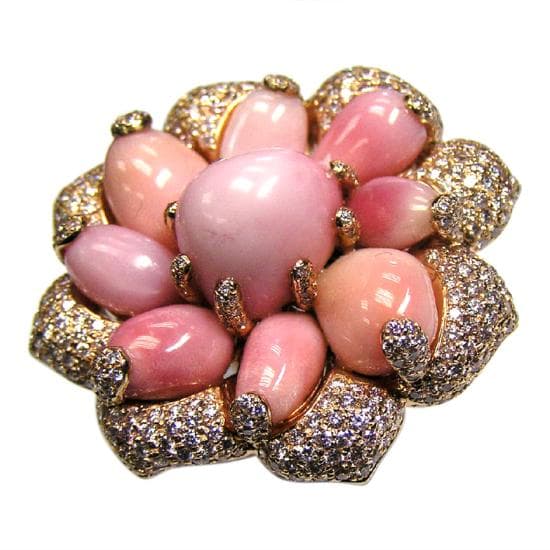 Conch Pearl Diamond Ring