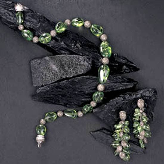 Diamond & Peridot Jewellery