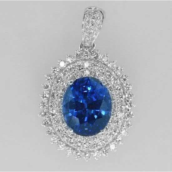 Diamond Sapphire Pendant