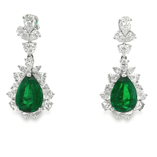 Emerald Diamond Earrings