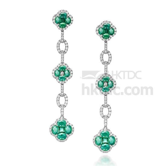 Emerald Diamond Earrings