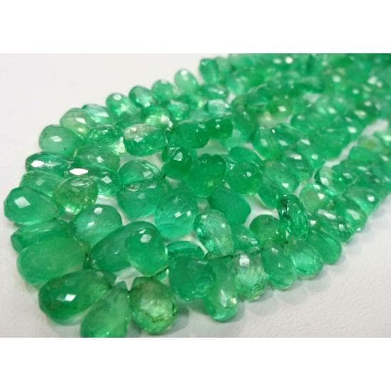 Emerald Faceted Drop 