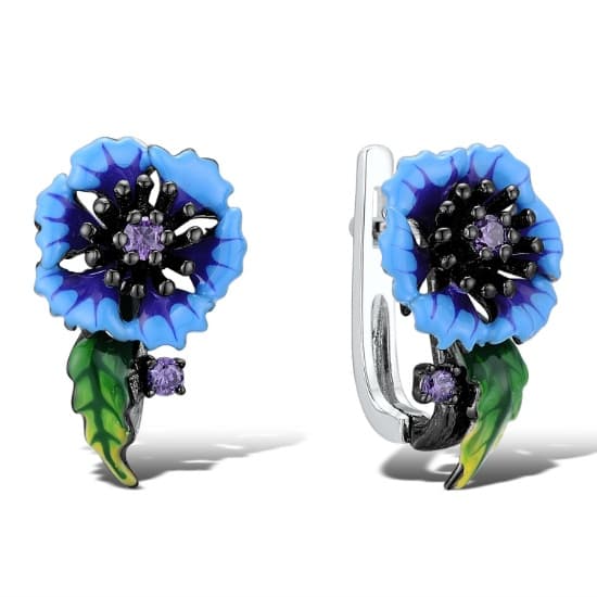 Enamel Flower Earring