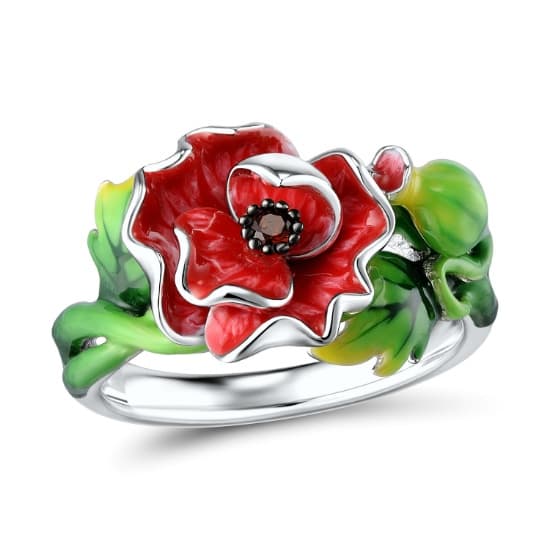 Enamel Flower Ring