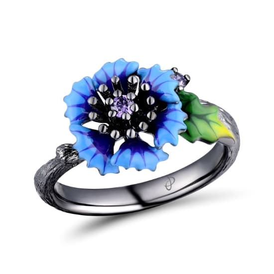 Enamel Flower Ring