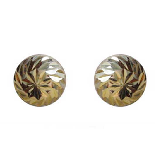 Engraved Ball Earring