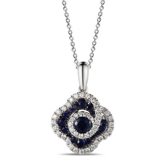 Floral Sapphire Pendant