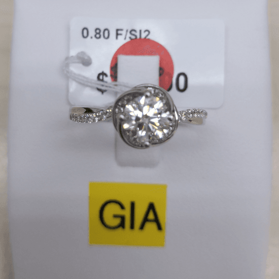 GIA 0.80ct diamond ring
