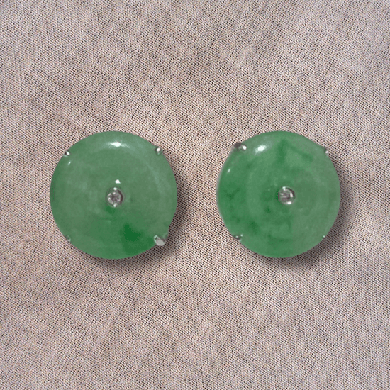 GREEN JADEITE EARRINGS