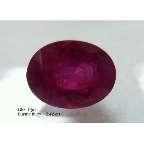 GRS, 2.42Cts Ruby