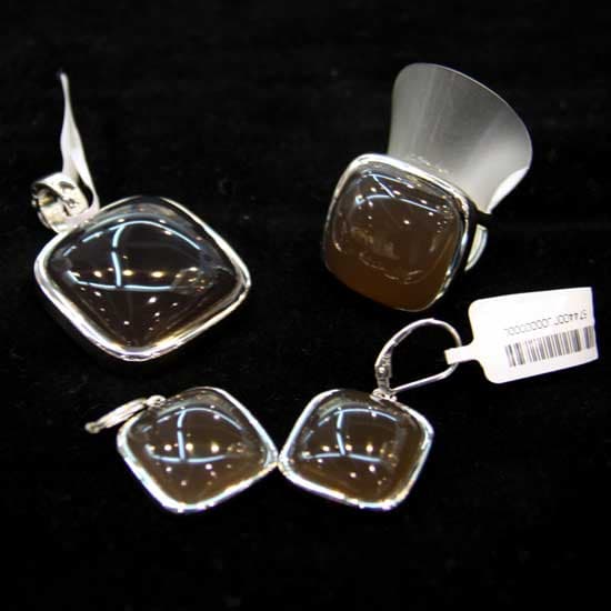 Gray Agate Jewelry Set