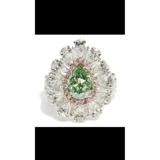 Green Diamond Ring