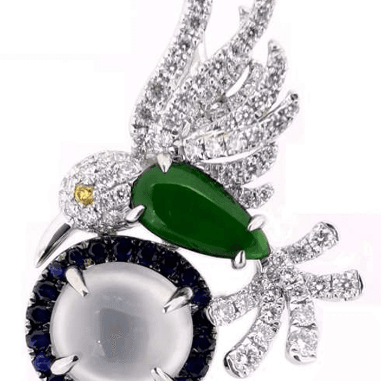 Green Jade Bird Pendant