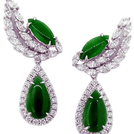 Green Jade Earrings