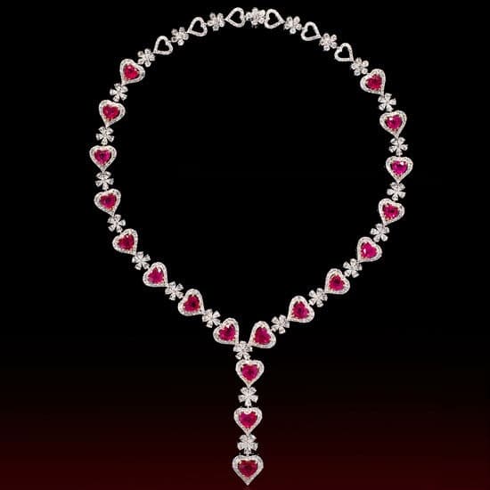 Heart Ruby Necklace
