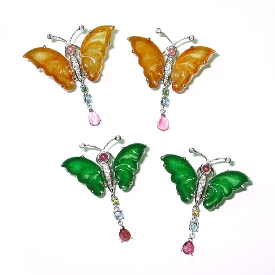 Jade Butterfly Earrings