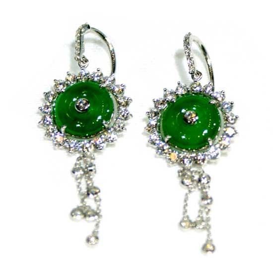 Jade Diamond Earrings
