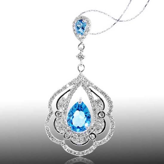 Jeweled Drop Pendant