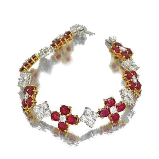 K18 Diamond & Ruby Bracelet