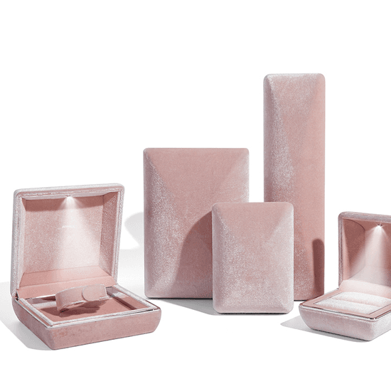 LED velvet jewelry box