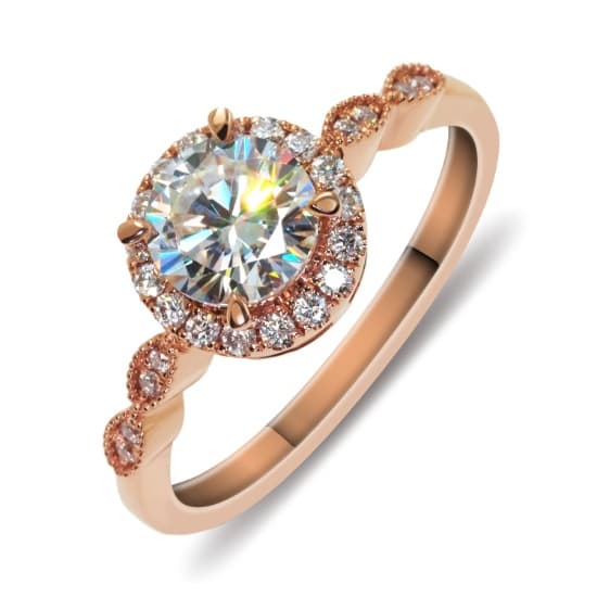 Moissanite Rose Rings
