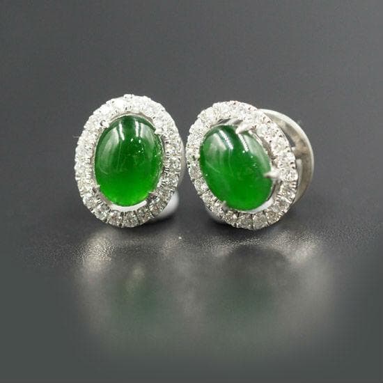 Natural Jadeite Earring