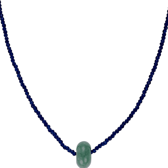 Navy beads jade necklace